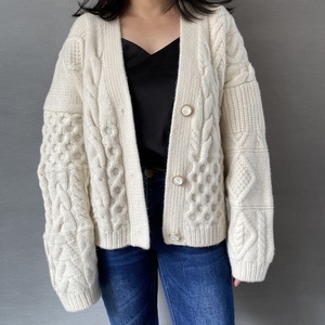 纯手工编织毛衣女