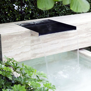 004人付款淘宝欧式鱼池不锈钢瀑布出水口庭院水景瀑布造景流水墙水帘