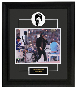 eminem埃米纳姆 亲笔签名照片 说唱歌手姆爷 超级碗 带证书 装裱