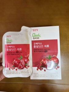 KGC韩国超市Good BASE正官红参石榴汁饮料浓缩口服液免疫50ml10包