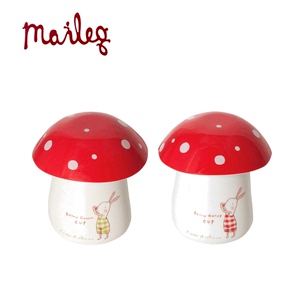 【清仓不退换】 丹麦Maileg儿童兔子餐具蘑菇鸡蛋杯单个2色随机发