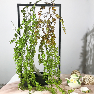 尤加利仿真花下垂壁挂假花卧室客厅餐桌装饰花插花艺绢花束摆设