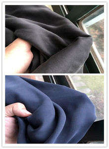 品牌尾单料黑蓝灰重磅砂洗缎100%桑蚕丝宽幅睡衣床品布料面料