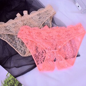 开裆小内内蕾丝女透明内裤全透超薄性惑蕾丝火辣可插入套装情趣