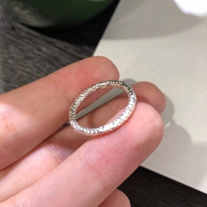 现货《曙光》新款泰国进口S925银荔枝纹戒指 实心指环 日常叠搭