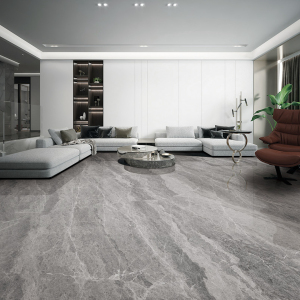 高级灰无限连纹通体大理石瓷砖地砖600x1200现代轻奢客厅地板砖