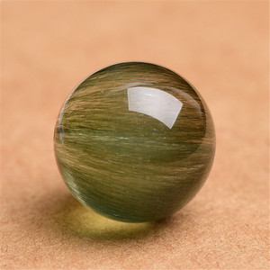 天然绿发晶散珠圆珠多宝手链单颗顺发精品全净体水晶星月菩提配饰