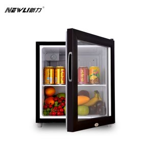 Newli/新力 SC-50小冰箱玻璃门家用冷藏冰箱食品留样柜带锁单门柜