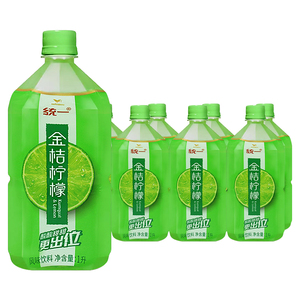 统一金桔柠檬风味饮料1l8瓶整箱