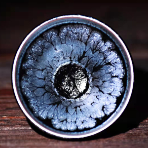 建阳名家建盏茶杯牡丹王黑牡丹纯手工高档主人杯铁胎天目陶瓷茶盏