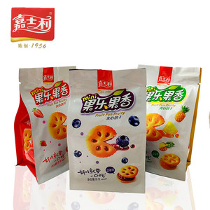 嘉士利果乐果香夹心饼干85克x6袋草莓蓝莓凤梨有嚼劲的果酱夹心饼