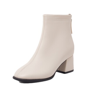 2022冬款奥伦女鞋新款英伦马丁靴大码42码加宽中跟粗跟时装短靴