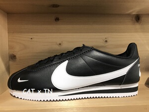 nike耐克 cortez prem 男女款 黑白小勾皮革 休闲运动复古阿甘鞋