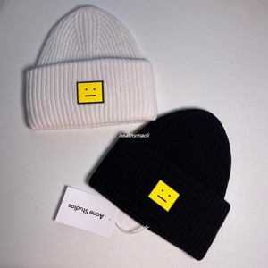 acne studios  小黄脸笑脸羊毛针织帽便帽 c40158