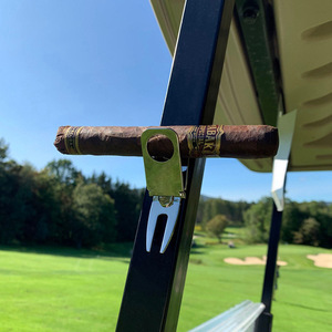 用品高尔夫现货金属磁吸雪茄支架高尔夫球叉果岭叉四叶草马克