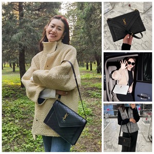 西班牙代购 ysl gaby 刘雯戚薇明星同款复古牛皮信封包单肩手提包