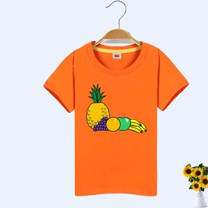菠萝儿童图案衣服葡萄梨子夏季纯棉男童短袖t恤中大女童装亲子装