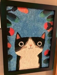 纸浆画材料作品纸浆泥彩色女生手工猫头鹰半成品diy涂色木板带框