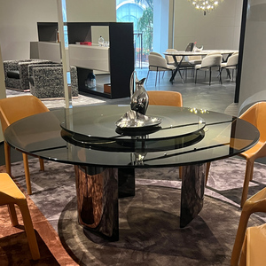 意大利米洛提悬浮餐桌wedge高端圆形长方形餐台意式极简别墅家具