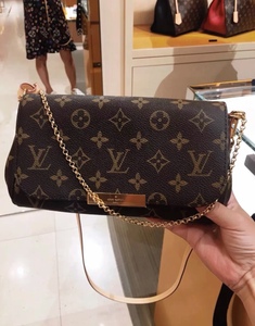 lv/路易威登女包favorite老花翻盖链条包棋盘格单肩斜挎包m40718