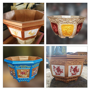 水泥花盆模具盆八角欧式盆景模子花盘模型盆栽大号四方形塑料自制