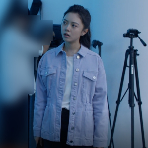 少年派2赵今麦林妙妙同款紫色短外套时尚百搭简约休闲潮私人定制