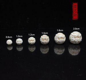 天然猛犸象牙精工雕刻貔貅珠子牙雕饰品配件配饰手串手链圆珠散珠