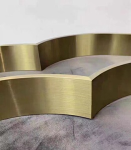 304不锈钢弧形吊顶收边条拱形门套装饰钛金加工定制拉弯u型包边条