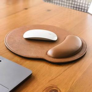 适用Magic Mouse鼠标垫苹果妙控鼠标护腕防滑手垫电脑滑鼠PU皮质