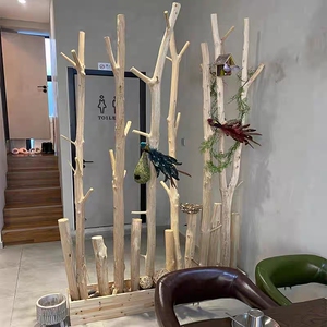 天然原木干树枝屏风隔断装饰树干客厅玄关幼儿园环创装饰树北欧风