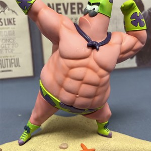 海绵宝宝gk肌肉派大星手办肚腩搞怪肥肉摆件送朋友健身生日礼物