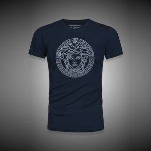 范思哲珍藏版官网正品2021新款瓦萨琪短袖t恤男装圆领修身半袖5xl