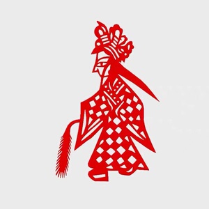 传统手工剪纸窗花陕西皮影剪纸作品特色手工艺品纸质装饰画