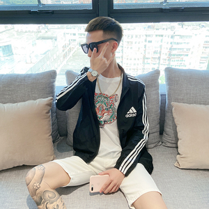 夏季防晒衣服外套男款潮流百搭精神小伙夹克帅气网红外衣潮牌个性