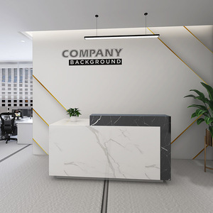 现代简约几何墙纸公司前台背景墙美容院收银台logo定制形象墙壁纸