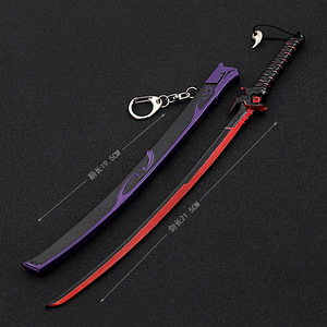 守望先锋邪鬼长刀26厘米带鞘刀剑金属兵器模型玩具不开刃