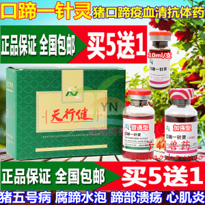 兽药天行健口蹄一针灵猪口蹄疫一针灵五号病血清水泡病溃疡腐蹄病