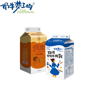 重庆奶牛梦工场双歧俄罗斯烤酸奶风味发酵乳236g屋顶盒多省包邮