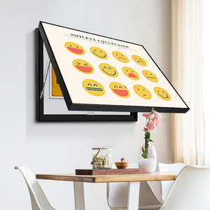 电表箱装饰画北欧风笑脸客厅餐厅强弱电源开关配电盒电闸盒挂画