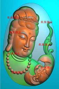 精雕图侧脸观音头