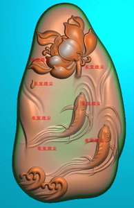 荷花鱼连年有余莲花双鱼玉雕灰度图swv29电脑雕刻精雕图浮雕图