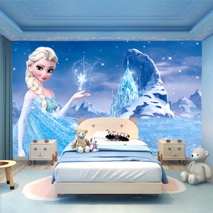 冰雪奇缘2爱莎公主艾莎女王安娜海报贴画墙画装饰画墙纸自粘壁纸