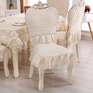 欧式餐椅垫套装加大蕾丝椅子套罩现代简约椅子垫椅子套餐桌布艺