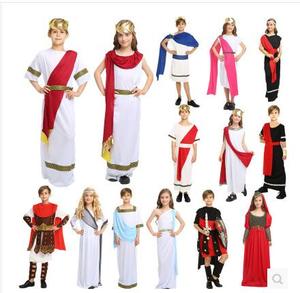 万圣节古罗马王子公主服装儿童 男女童希腊衣服 角斗士武士服装