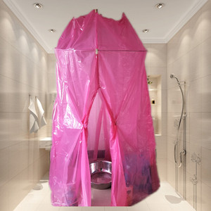 浴罩冬天家用洗澡保温罩塑料圆形保暖加厚简易泡澡沐浴浴室防水