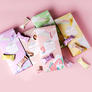 苏小糖彩虹牛轧糖5口味水果冻干糖果草莓牛轧糖零食送礼糖礼盒