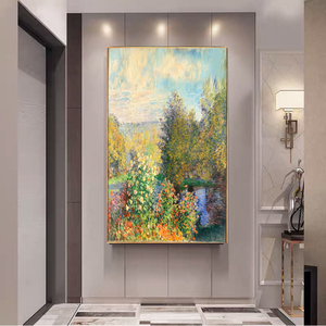 纯手绘现代抽象风景油画客厅大厅玄关画别墅沙发背景墙挂画