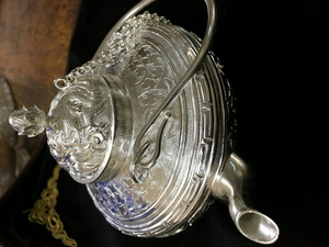 云南版纳傣家药银纯银手工纯银经典银壶茶壶龙图案s990足银雪花银