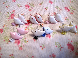 特价韩国流行饰品超可爱糖果色卡通小鸟耳钉甜美卡通小动物耳环