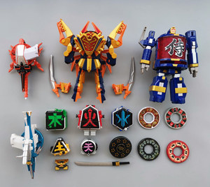 万代 日版 侍战队 dx 真剑王 海老折神 灯笼 舵木 兜折神 恐龙丸